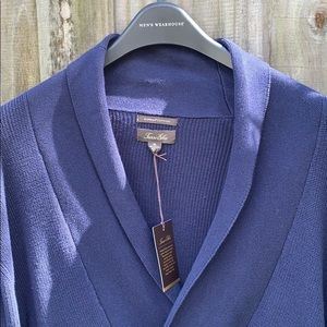 Men’s cardigan double breasted sweater navy XL